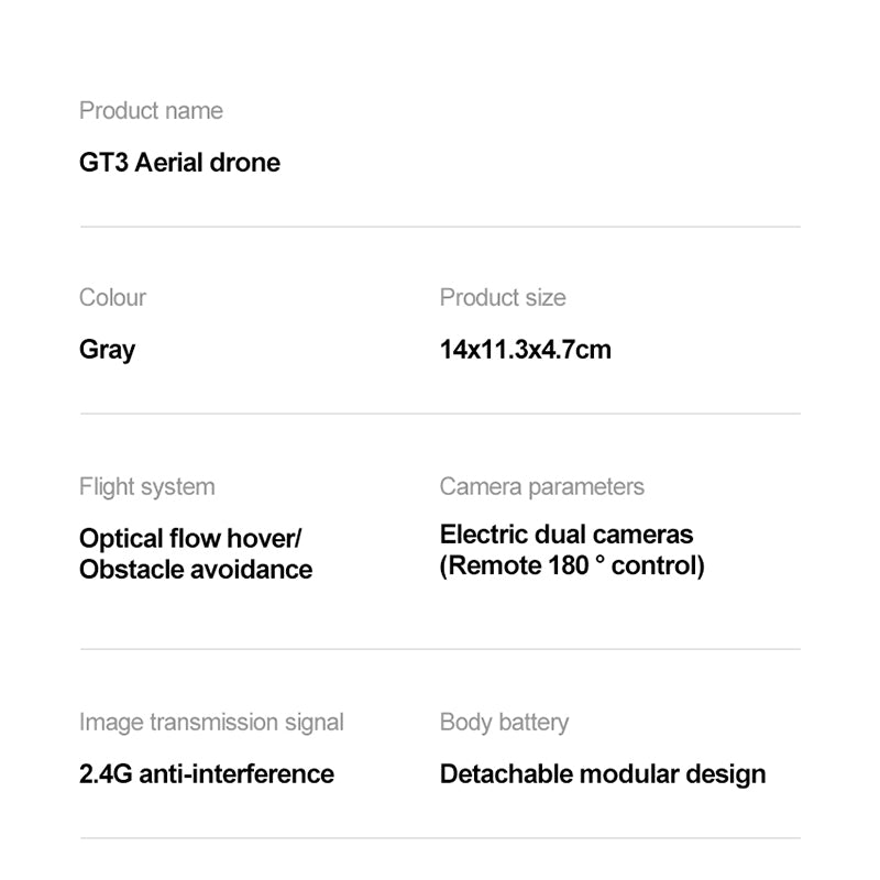 GT3 Drone 4K Aerial HD Photography Optical Flow Obstacle Avoidance UAV Brushless Drone